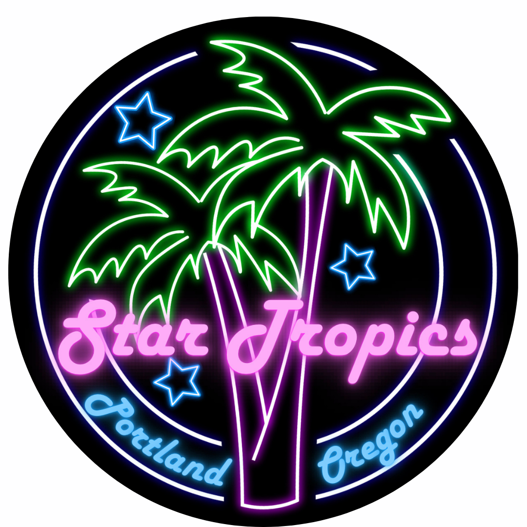 Star Tropics Neon Sticker